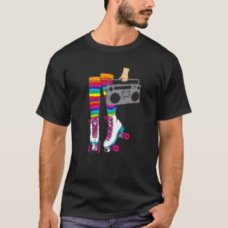Retro Skaten Rink A Funny 80's Rollerblading Gesch T-Shirt