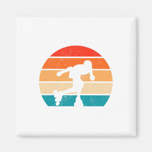Retro Skater Girl Skateboard Süß Vintage Skateboar Magnet