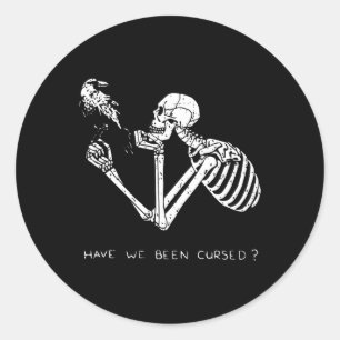 Retro Skeleton Halloween Kostümspass Beängstigende Runder Aufkleber
