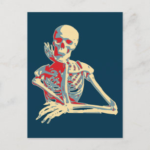 Retro Skeleton Postkarte