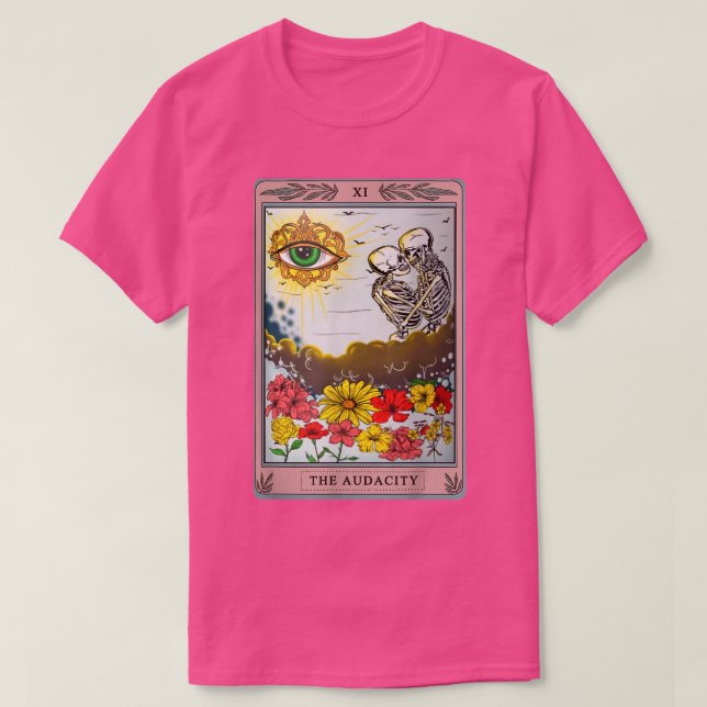 Retro Skeleton Reiten Cloud The Audacity Tarot Aut T-Shirt (Design vorne)