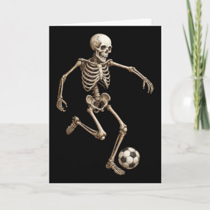 Retro-Skelett-Fußball-Halloween-Kostüm Lustige Män Karte