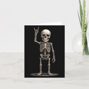 Retro-Skelett-Rock-Musik Lustiges Geschenk Männer Karte