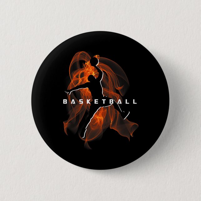 Retro-Skelett-Spielerliebhaber-Sportteam Jungen Mä Button (Vorderseite)