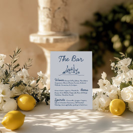 Retro Sketch handGezeichnet Bar Wedding Tabletop-Z Einladung