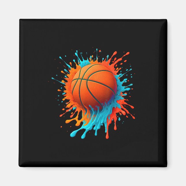 Retro Sketll Players Lovers Sports Team Boys Kids  Magnet (Vorne)