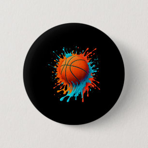 Retro Sketll Spieler Liebhaber Sportteam Jungen Ki Button