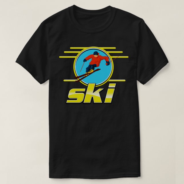 Retro-Ski 1 T-Shirt (Design vorne)