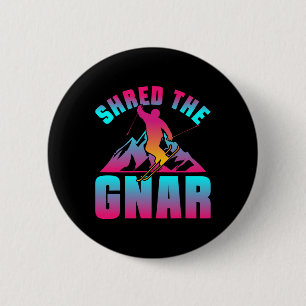 Retro Ski 90er 80er Skioutfit verschwand den Gnar Button