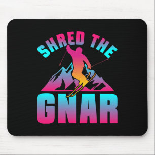 Retro Ski 90er 80er Skioutfit verschwand den Gnar Mousepad