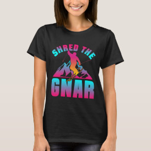 Retro Ski 90er 80er Skioutfit verschwand den Gnar T-Shirt