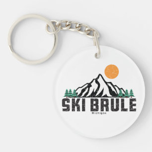 Retro Ski Brule Schlüsselanhänger