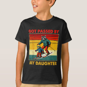 Retro-Ski-Familie wurde von meiner Tochter Winter- T-Shirt