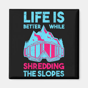 Retro Ski Goggles Vintag 80er 90s Skioutfit _1 Magnet