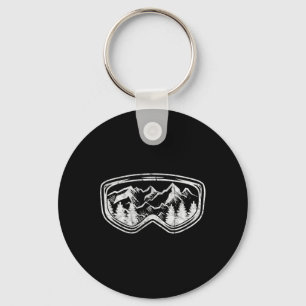 Retro-Ski-Schneebrettbrille Geschenk Skifahren Sch Schlüsselanhänger