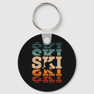 Retro-Ski-Ski Schlüsselanhänger