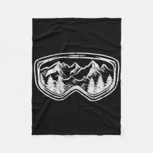 Retro Ski Snowboard Goggles - Skivergnügen Schnee Fleecedecke