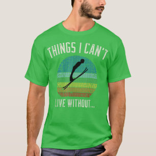 Retro-Ski-Sonnenuntergang-Skifahren-Wintersport-At T-Shirt