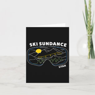 Retro Ski Sundance Utah Us Ski Resort Snowboarde Karte
