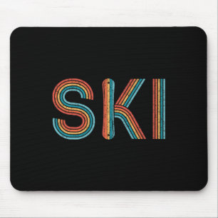 Retro Ski Vintag 80er 90er Wintersportskifahrer Mousepad