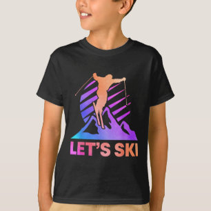 Retro Ski Vintag 80er 90s Skiausrüstung T-Shirt