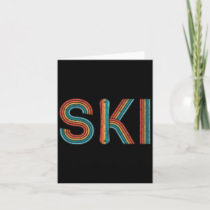 Retro-Ski Vintage 80er 90er Wintersport Skifahren Karte