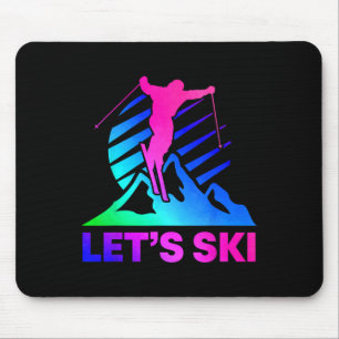 Retro-Ski-Vintage-Outfit 80er 90er Skifahren 2  Mousepad