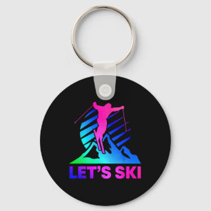 Retro-Ski-Vintage-Outfit 80er 90er Skifahren _3 Schlüsselanhänger