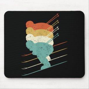 Retro-Ski Vintage-Skifahren - Skifahrer  Mousepad