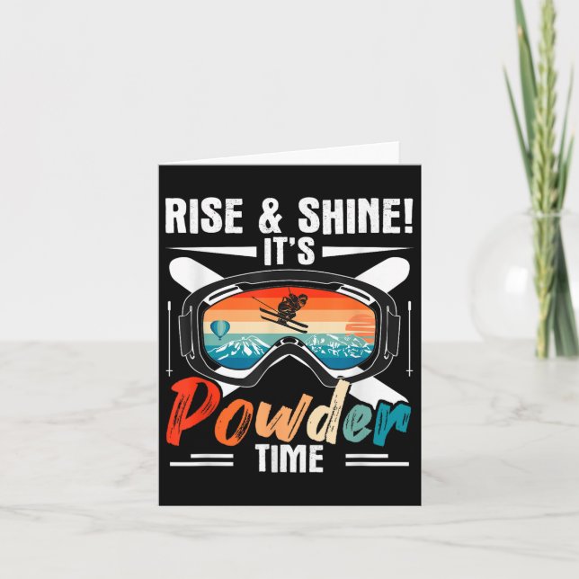 Retro Ski Winter Ski Ski Ski Ski Ski Rise & amp; S Karte (Vorderseite)