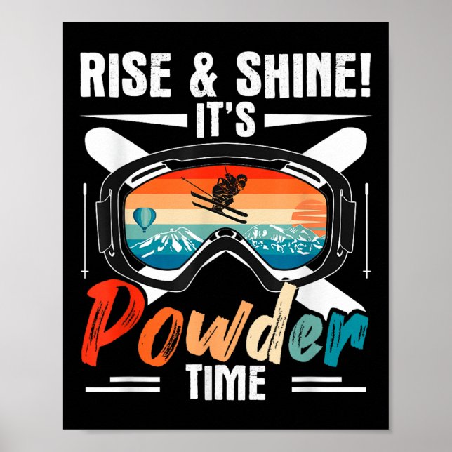 Retro Ski Winter Ski Ski Ski Ski Ski Rise & amp; S Poster (Vorne)