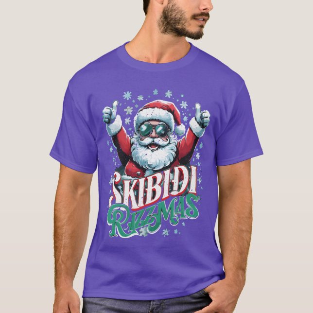 Retro Skibidi Rizzmas Weihnachten Weihnachten Weih T-Shirt (Vorderseite)