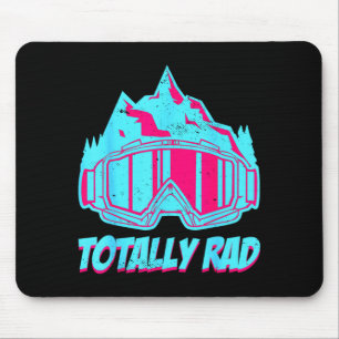 Retro-Skibrille vintage 80er 90er Skifahren Mousepad