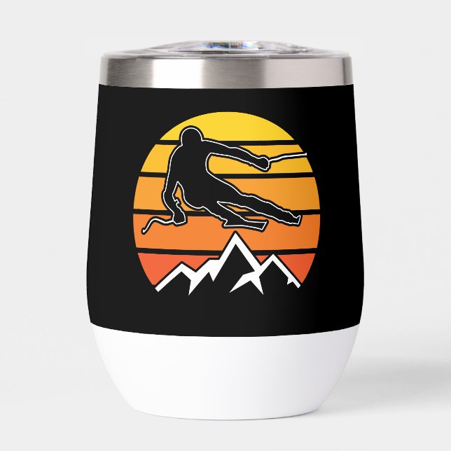 Retro Skifahren (Vorderseite)