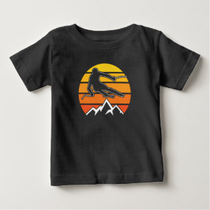 Retro Skifahren Baby T-shirt