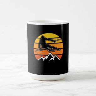 Retro Skifahren Kaffeetasse