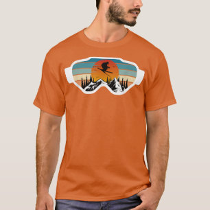 Retro Skifahren Snowboard Goggles Ski Schnee Winte T-Shirt