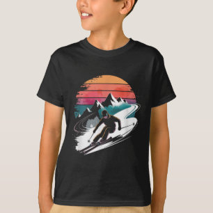 Retro-Skifahren T-Shirt
