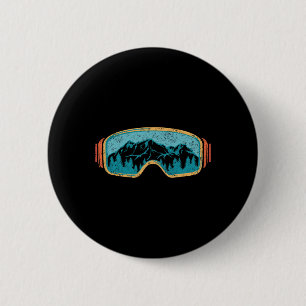 Retro Skifahren Wintersport Shirt für Damen Schnee Button