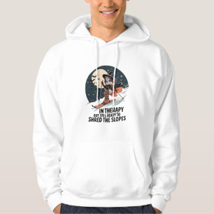 Retro-Skihexe Halloween-Kunst Hoodie