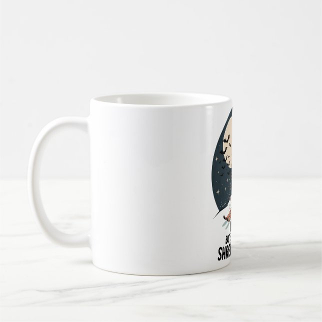 Retro-Skihexe Halloween-Kunst Kaffeetasse (Links)