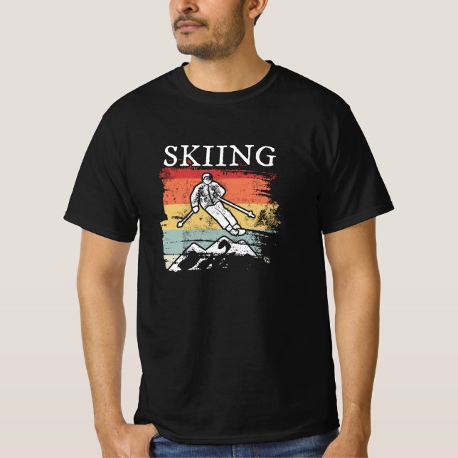 Retro Skiing T-Shirt (Vorderseite)
