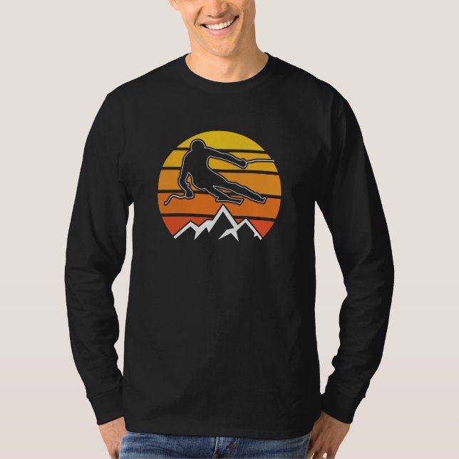 Retro Skiing T-Shirt (Vorderseite)