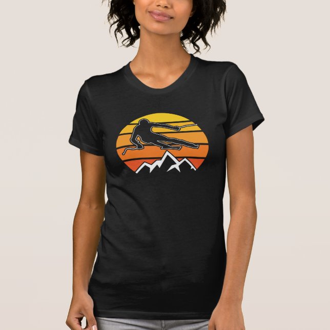 Retro Skiing T-Shirt (Vorderseite)