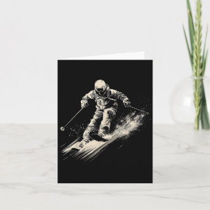 Retro Skiing Vector Karte