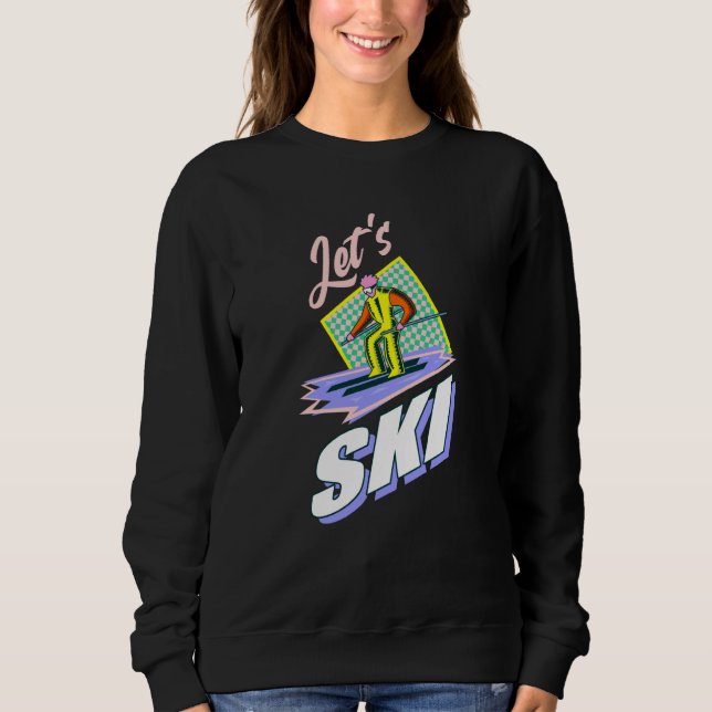 Retro skis 80s and 90s ski clothing sweatshirt (Vorderseite)