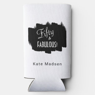 Retro-Skript 50 & FABULOUS Schwarz & Weiß Selters Dosenkühler