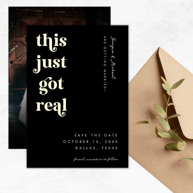 Retro-Skript Dies Got nur echte lustige, kühne Hoc Folieneinladung (Von Creator hochgeladen)