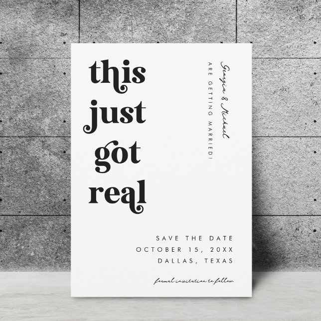 Retro-Skript Dies Got nur echte lustige, kühne Hoc Save The Date (Von Creator hochgeladen)