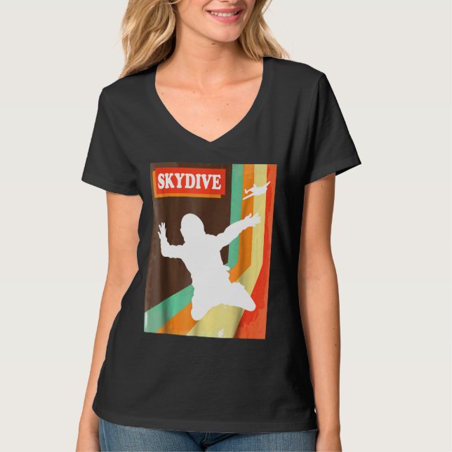 Retro Skydive Shirt Vintages Fallschirmspringen (Vorderseite)